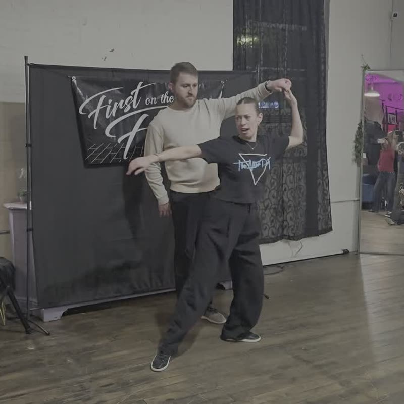 West Coast Swing demo with community watching and filming