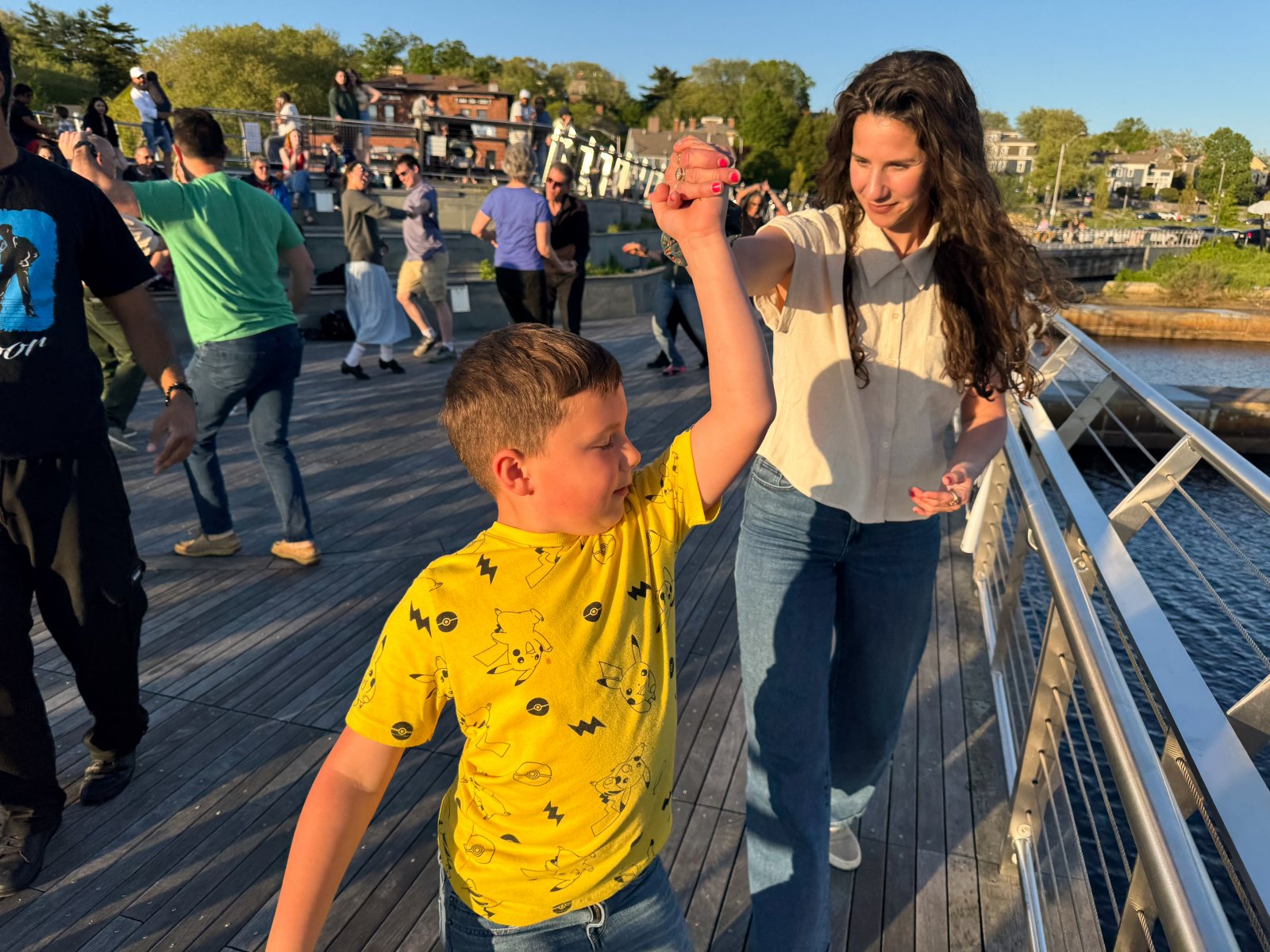 Dancers of all ages on the Van Leesten Memorial Bridge