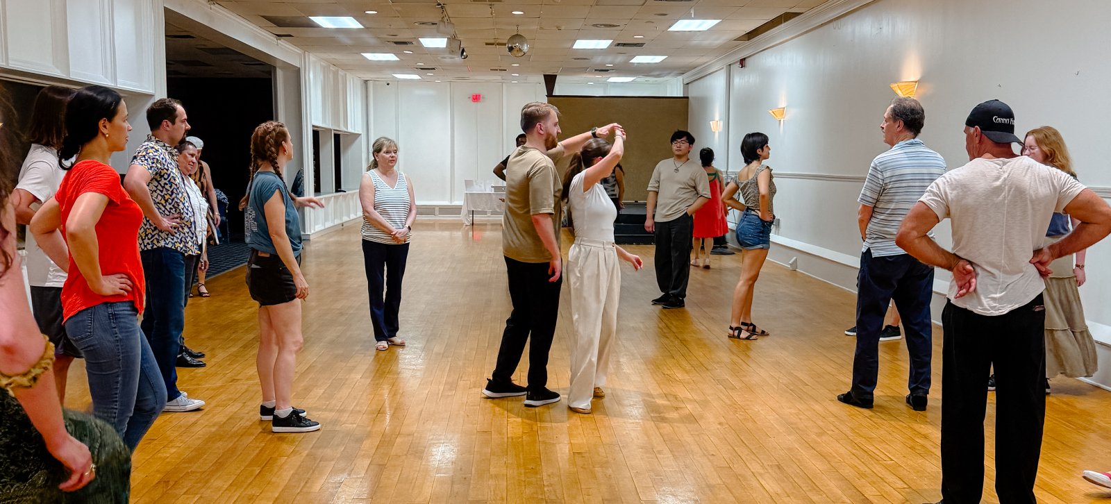 West Coast Swing lesson in the studio