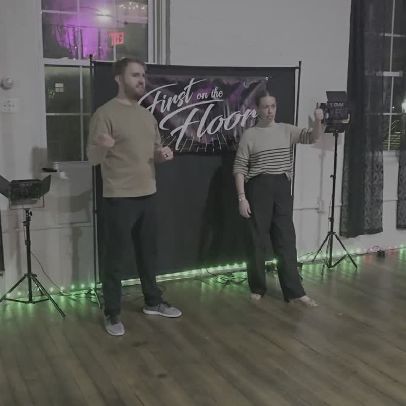 Waterfalls Wednesday lesson with stage lighting at Emotive Studio